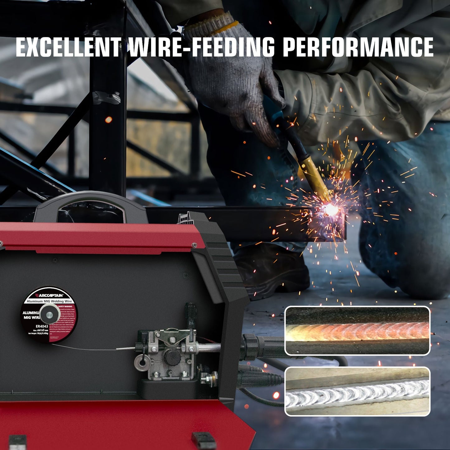 ARCCAPTAIN Aluminum Welding Wire 1 Pound Aluminum MIG Wire