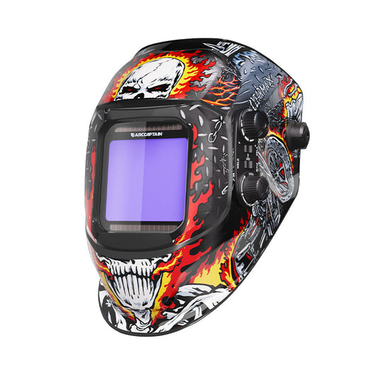 VisionMax X200 Large Viewing Screen Welding Headgear Skull Knight